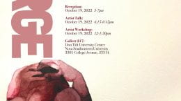 Flyer for Jill Lavetsky art exhibit, Merge.